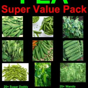 9 Type Pea Variety Pack Non - Gmo Harvest Fresh New