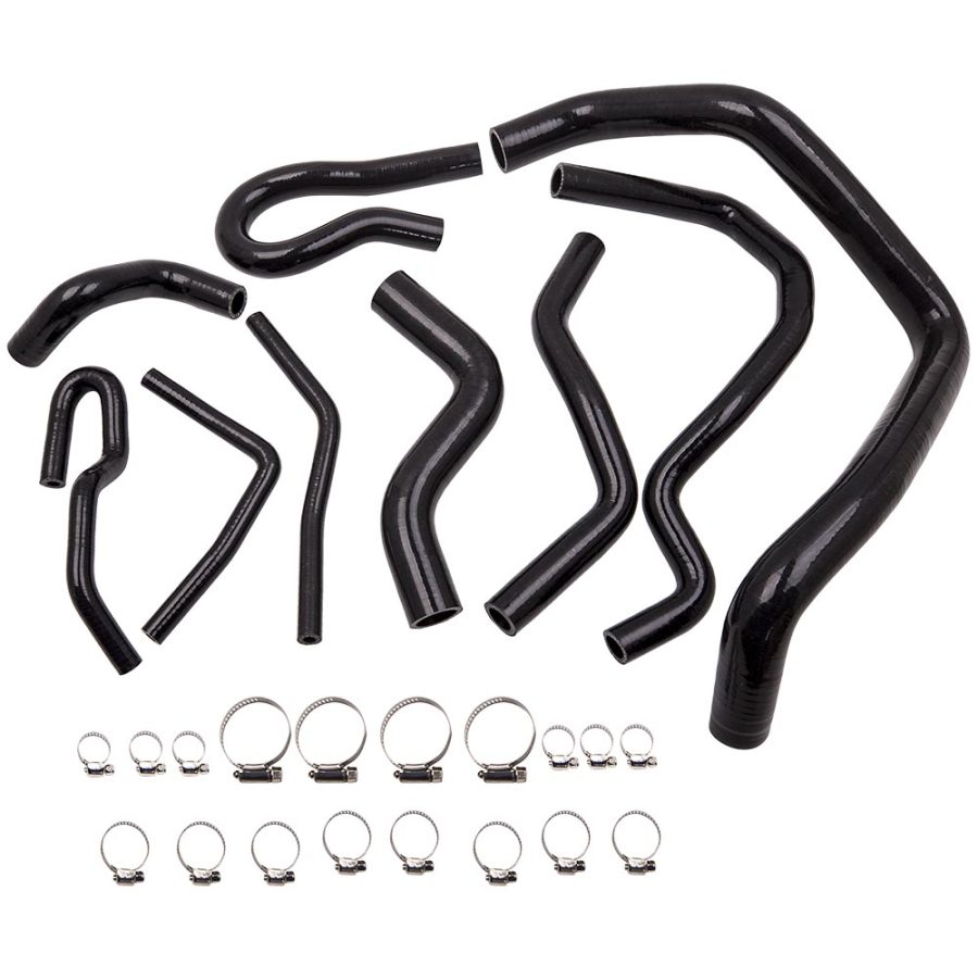 9pcs compatible for Honda Civic D15 D16 EG EK 1992-2000 Silicone Radiator Coolant Hose Kit