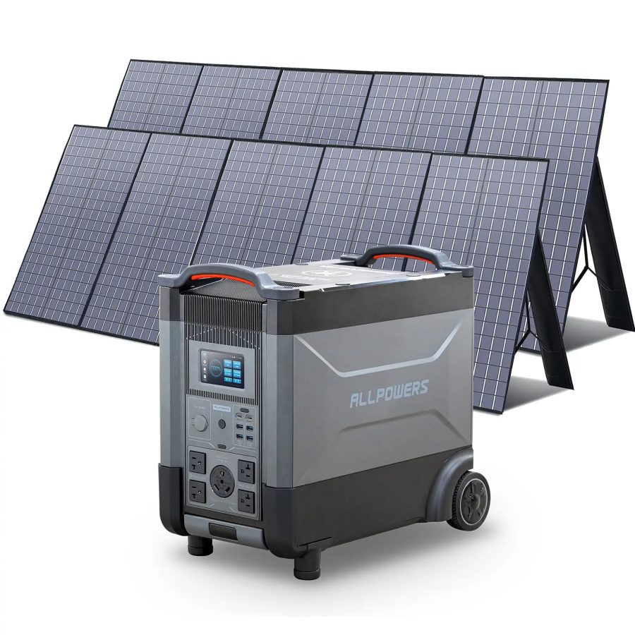 ALLPOWERS Solar Generator Kit 4000W Power Station 400W Solar Panel