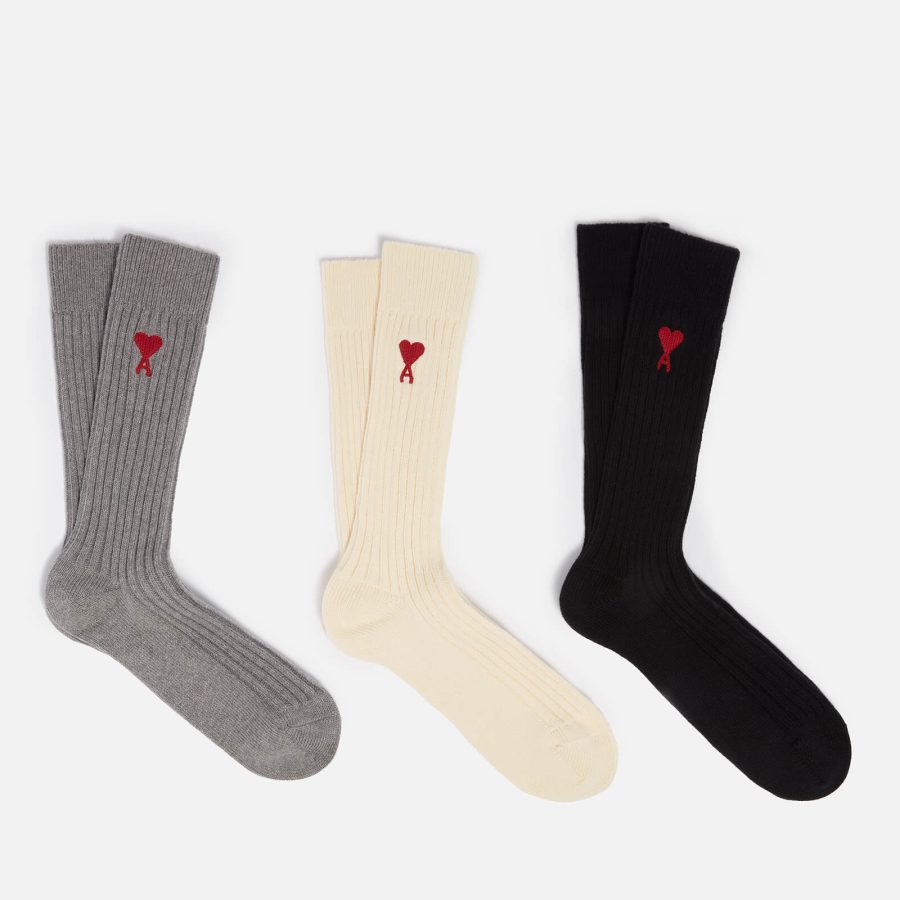 AMI de Coeur Three-Pack Cotton-Blend Socks - EU39-EU42