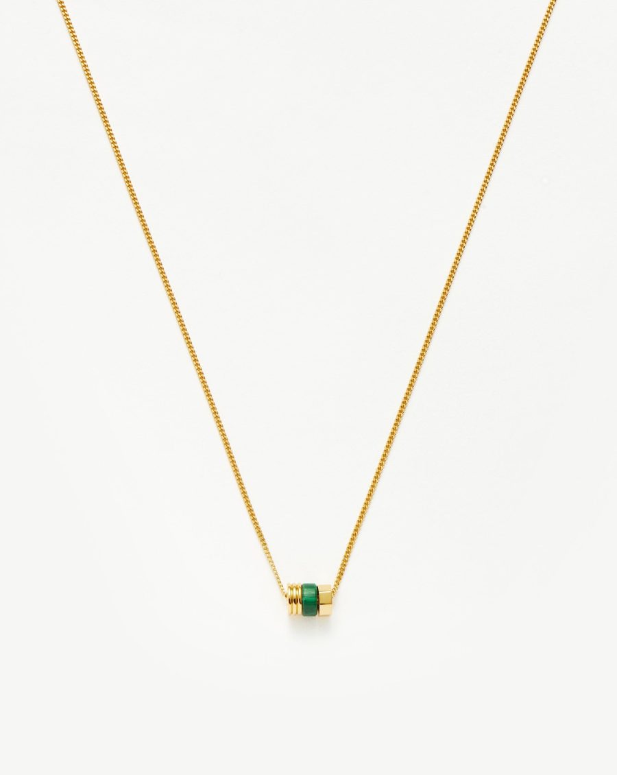 Abacus Beaded Floating Charm Necklace | 18k Recycled Gold Vermeil on Recycled Sterling Silver