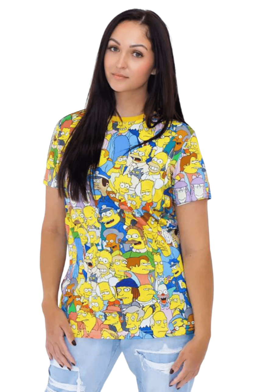 Adult Cakeworthy All Over Print Simpsons Shirt