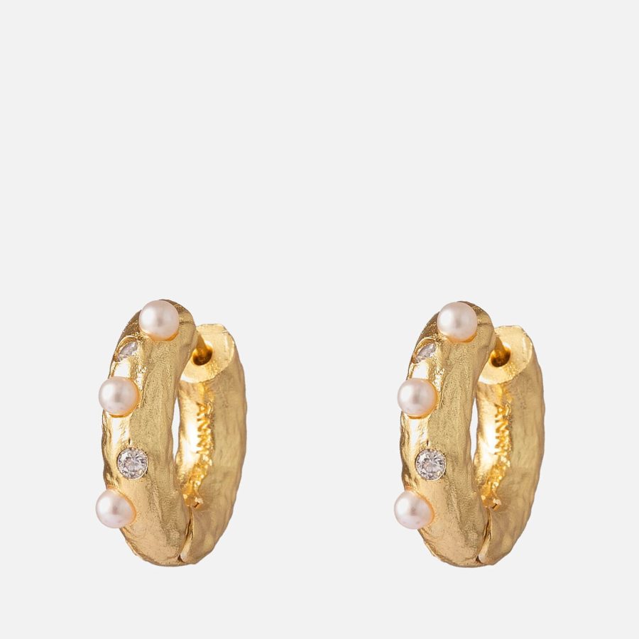 Anni Lu Gem in a Hoop Gold-Plated Earrings