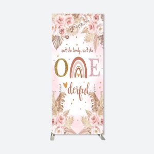 Aperturee Floral Boho 1St Birthday Rectangular Arch Backdrop | Round Arch Backdrop Cover | Diy Round Arch Backdrop | Custom Chiara Arched Covers