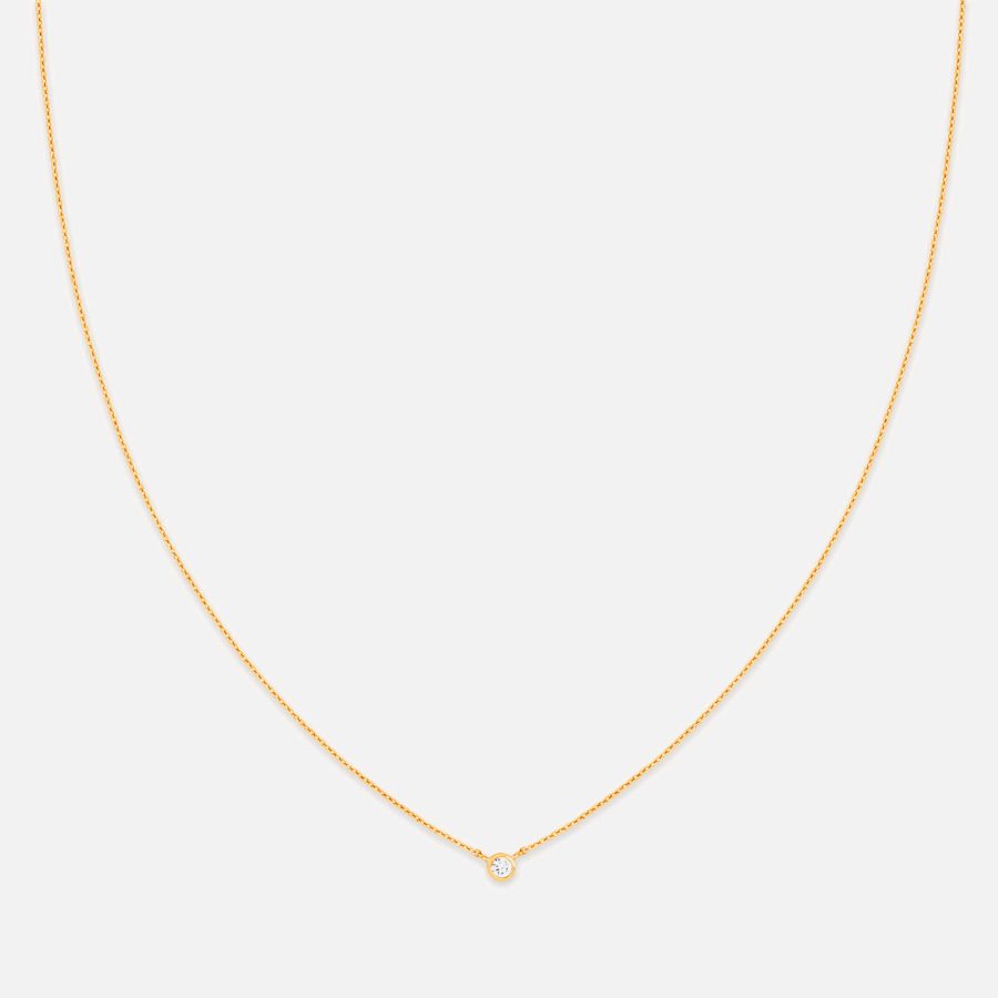 Astrid & Miyu Bezel 18-Karat Gold-Plated Necklace