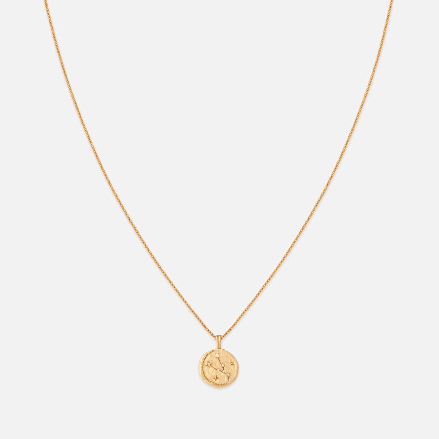 Astrid & Miyu Taurus Zodiac 18-Karat Gold-Plated Sterling Silver Necklace