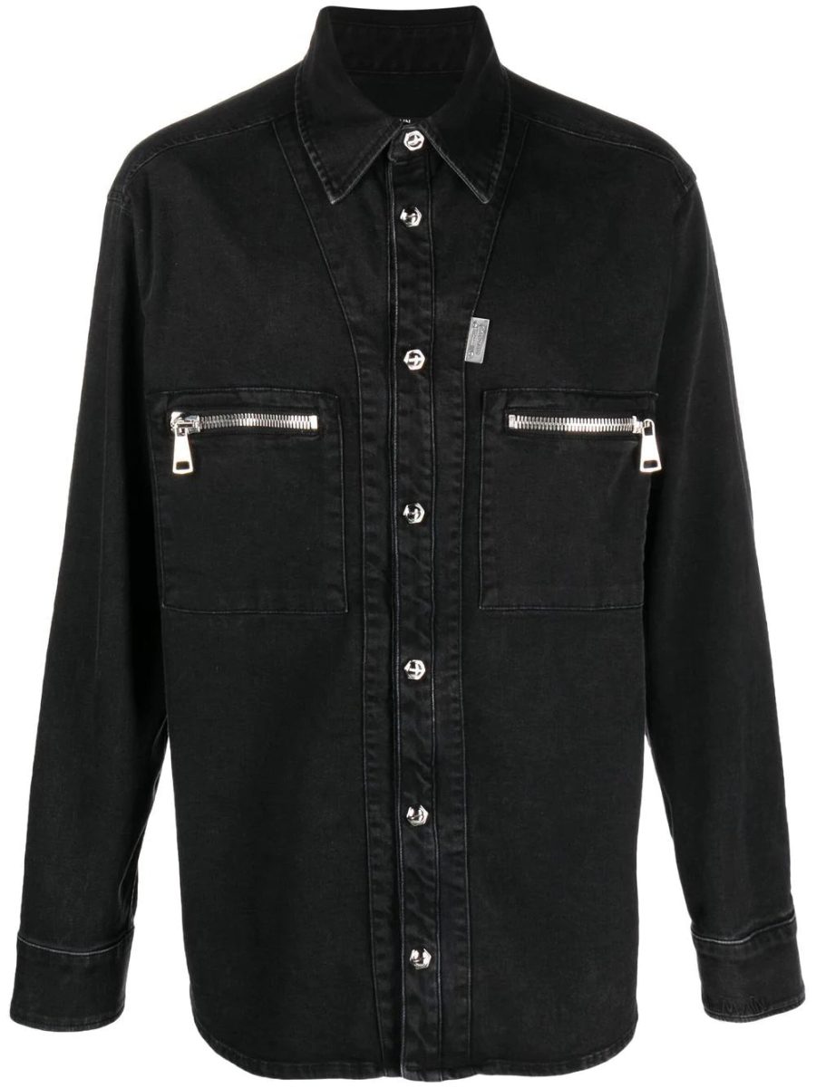 BALMAIN Denim Overshirt Black