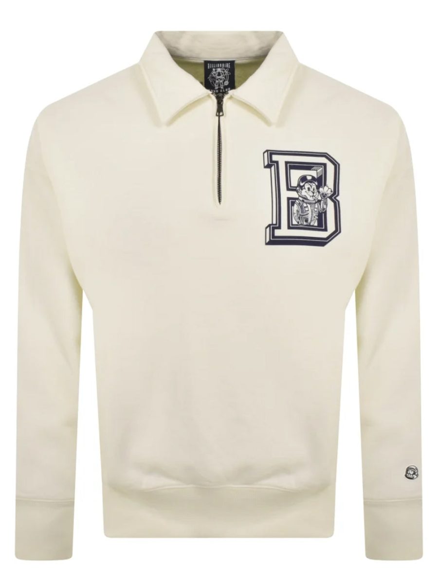 BILLIONAIRE BOYS CLUB College Quarter Zip Jacket Off-White