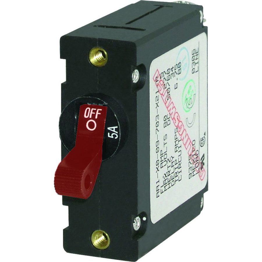 BLUE SEA 7201 AC/DC SINGLE POLE MAGNETIC WORLD CIRCUIT BREAKER - 5 AMP