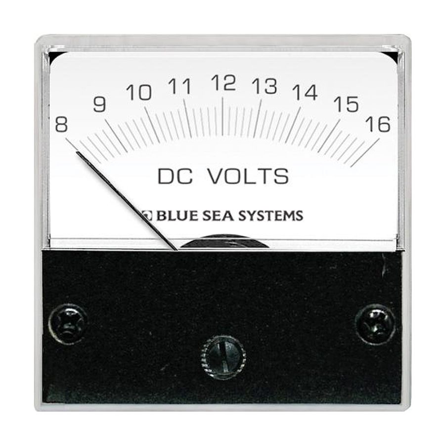 BLUE SEA 8028 DC ANALOG MICRO VOLTMETER - 2 INCH FACE, 8-16 VOLTS DC