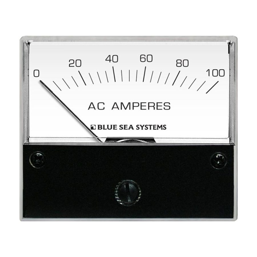 BLUE SEA 8258 AC ANALOG AMMETER - 2-3/4 INCH FACE, 0-100 AMPERES AC