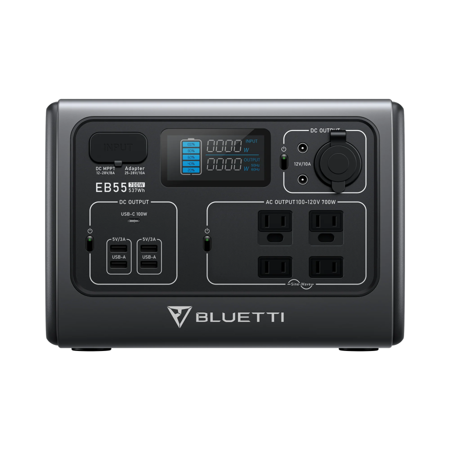 BLUETTI EB55 Portable Power Station | 700W 537Wh, EB55 | 700W, 537Wh Power Station