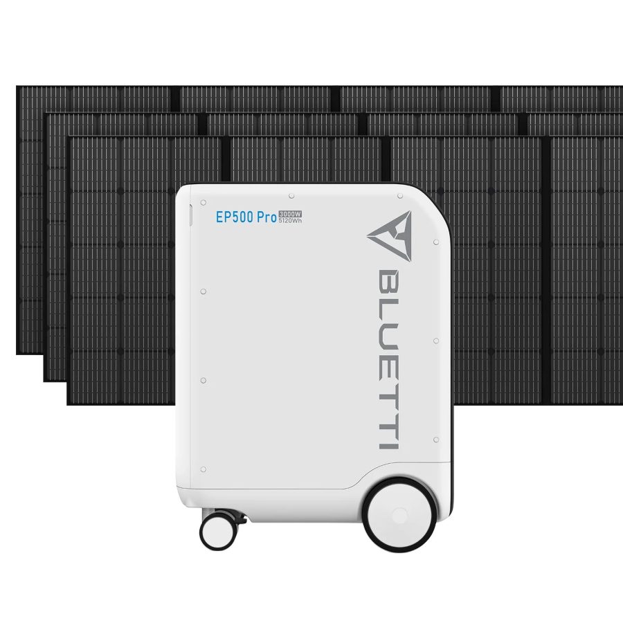 BLUETTI EP500Pro Solar Power Station | 3,000W 5,120Wh, EP500Pro+3*PV350 | 3000W, 5120Wh, 1050W Solar Kit