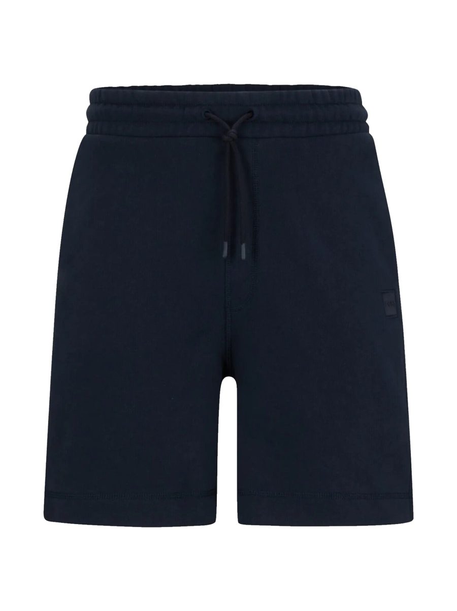 BOSS Sewalk Jog Cotton Shorts Navy