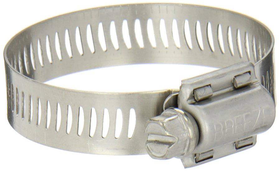 BREEZE 62028H Power-Seal Stainless Steel Hose Clamp, Worm-Drive, SAE Size 28, 1-5/16 INCH to 2-1/4 INCH Diameter Range, 1/2 INCH Bandwidth (Case of 10)