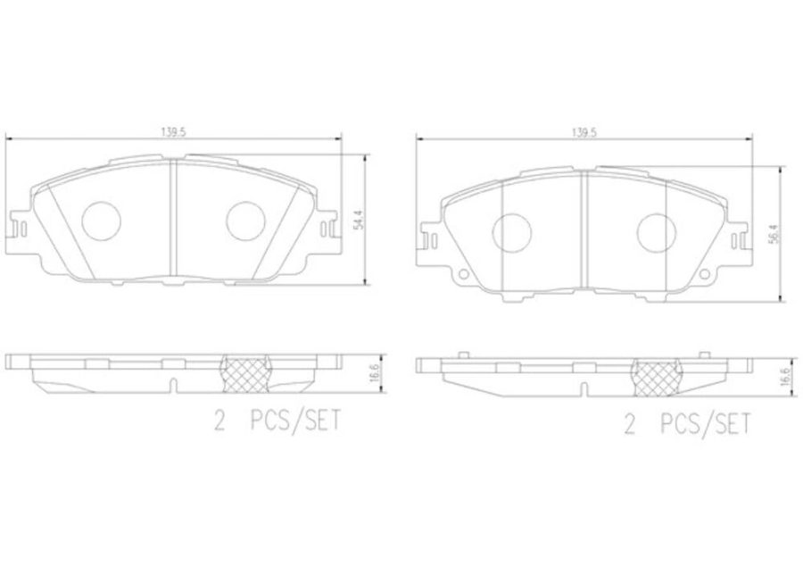 BREMBO P83175N Brake Pad; NAO; FMSI Number D2176-9421; Ceramic; Set Of 4