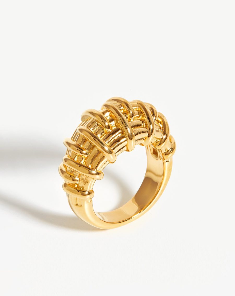 Bombe Raffia Ring | 18k Gold Plated