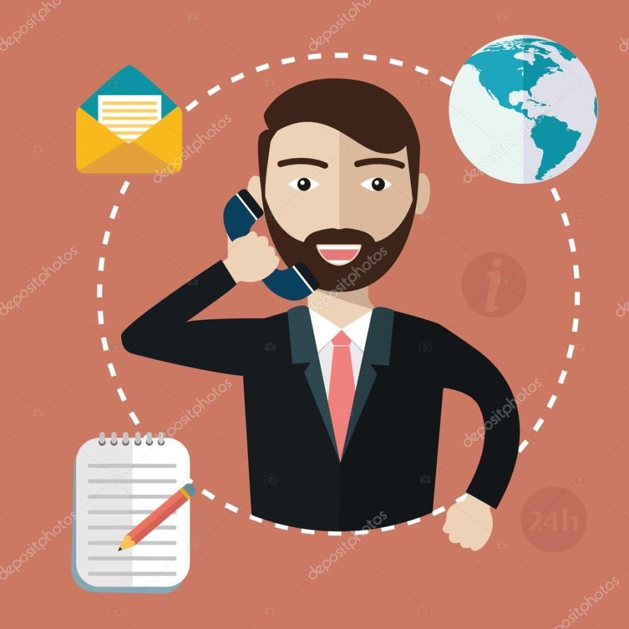 Business customer care service concept