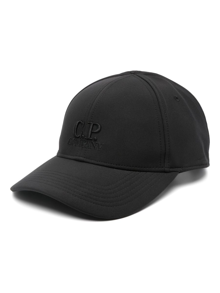 C.P. COMPANY Shell-R Logo Six Panel Cap Black