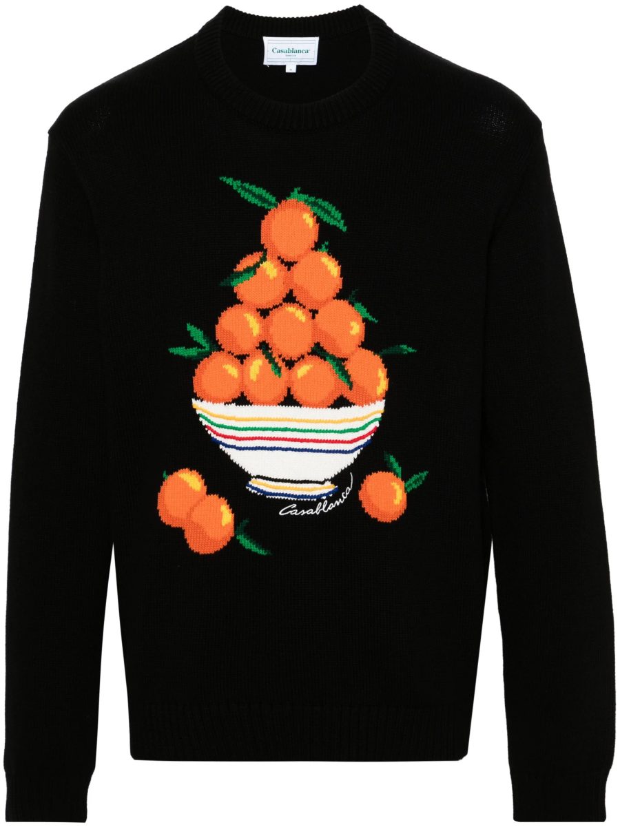 CASABLANCA Pyramid d'oranges Intarsia Jumper Black