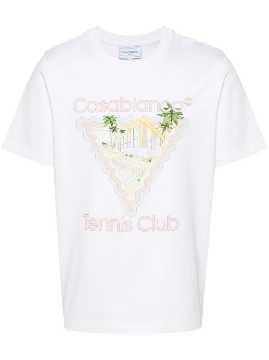 CASABLANCA UNISEX Maison De Reve Cotton T-Shirt White