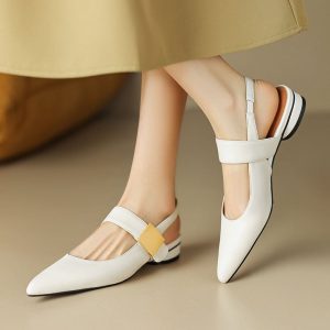 CHIKO Jayla Pointy Toe Block Heels Slingback Shoes