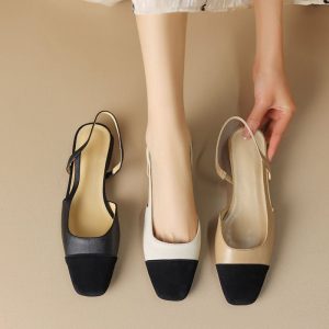 CHIKO Jenny Lee Square Toe Block Heels Slingback Shoes