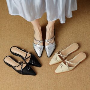 CHIKO Louisa Pointy Toe Block Heels Clogs/Mules Shoes