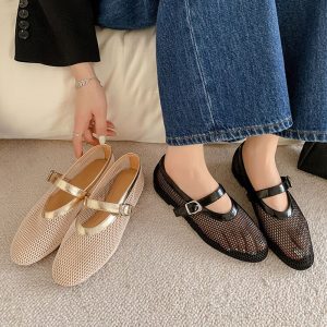 CHIKO Malayah Round Toe Block Heels Mary Jane Flats