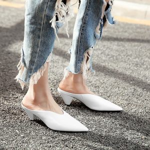 CHIKO Marigold Pointy Toe Block Heels Clogs/Mules Shoes