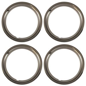 COAST TO COAST IWC1515C Set of 4 Chrome plated Steel 15 INCH Universal 1.75 inch Beauty Trim Rings 1515C