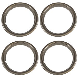 COAST TO COAST IWC1515P Set of 4 Chrome Plated ABS Plastic 15 INCH Universal 1.75 inch Beauty Trim Rings 15P