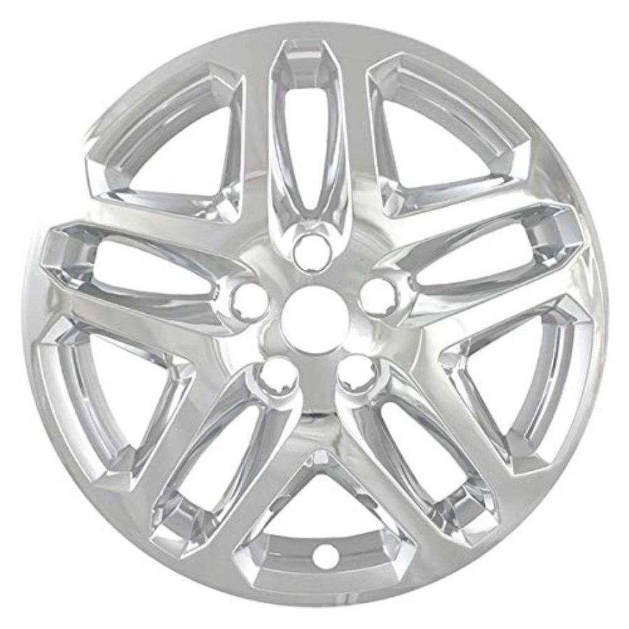 COAST TO COAST IWCIMP372XN Wheel Skin; IMPOSTOR; 17 Inch; 5 Double Spokes; Snap-On; Plated; Chrome; ABS Plastic; Set Of 4