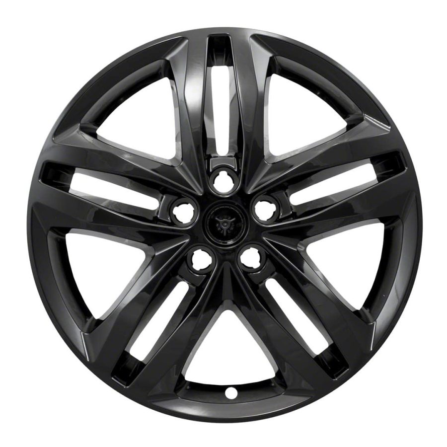 COAST TO COAST IWCIMP415BLK Wheel Skin; IMPOSTOR; 19 Inch; 5 Double Spokes; Snap-On/Center Retention; Painted; Gloss Black; ABS Plastic; Set Of 4