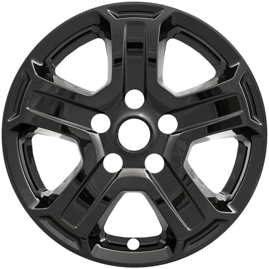 COAST TO COAST IWCIMP420BLK Wheel Skin; IMPOSTOR; 17 Inch; 5 Spokes; Snap-On; Painted; Gloss Black; ABS Plastic; Set Of 4; Not Compatible With Steel Wheels