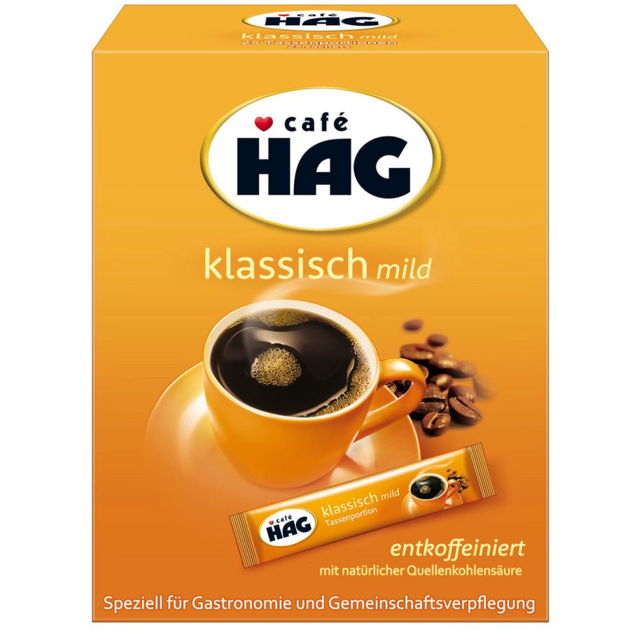 Cafe HAG MILD Decaf coffee -Single portions - 25 sachets -FREE SHIPPING