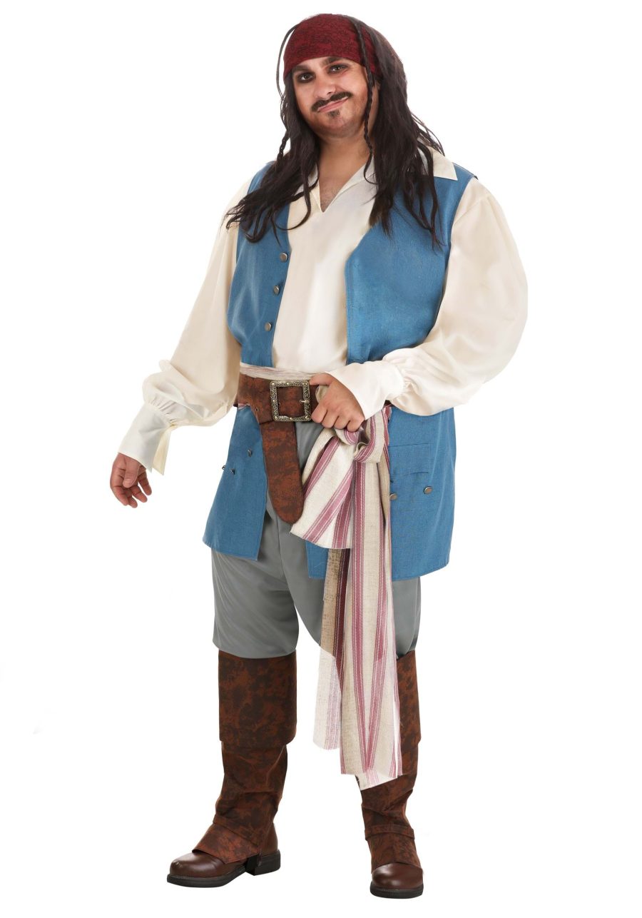 Captain Jack Sparrow Plus Size Men's Costume