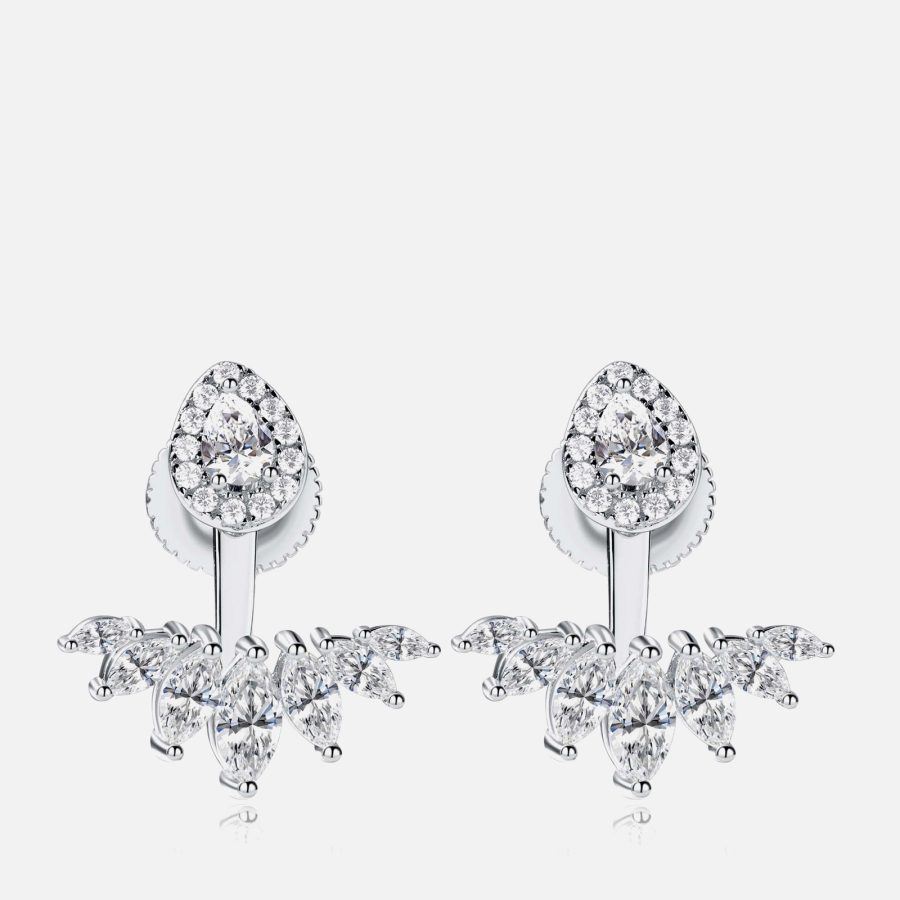 Carat London Suriya White Gold-Plated Earrings