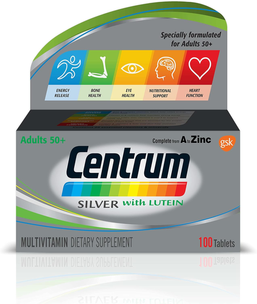 Centrum Silver with Lutein Multivitamin, Multimineral Supplements, for adults 50