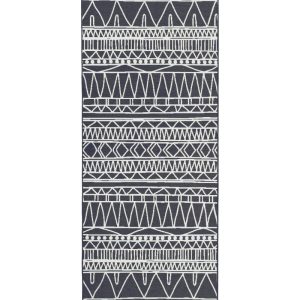 Chelsea Tribal Aztec Dark Grey Washable Rug