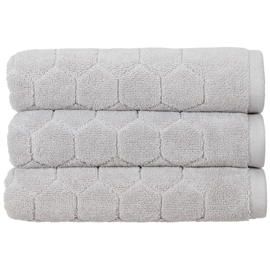 Christy Honeycomb Bath Towel - Set of 2 - Platinum