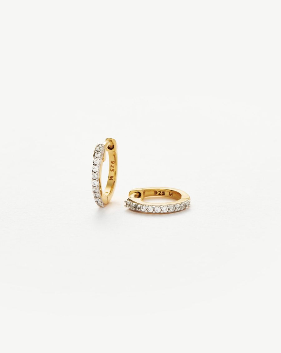 Classic Pave Huggies | 18k Gold Vermeil/Cubic Zirconia