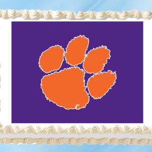 Clemson Tigers Edible Image Cake Topper Cupcake Topper 1/4 Sheet 8.5 x 11"