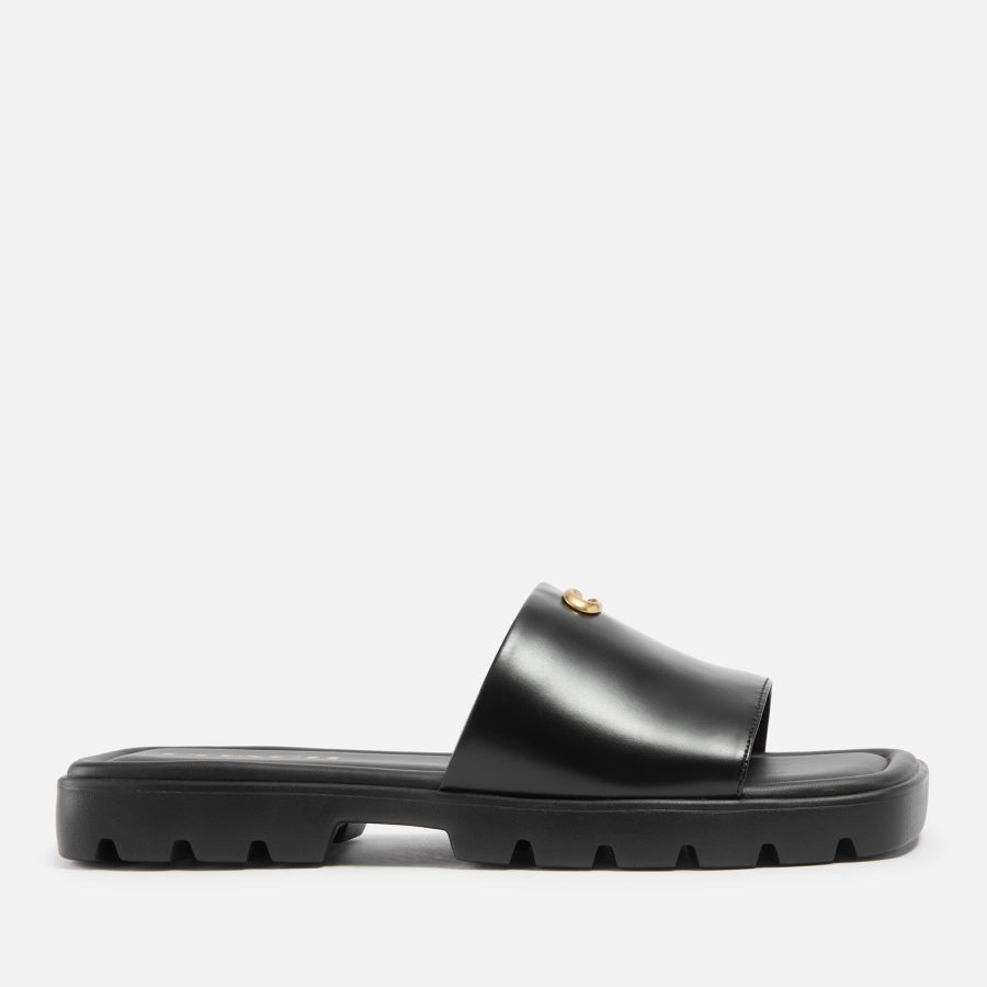 Coach Women's Florence Leather Sliders - UK 4