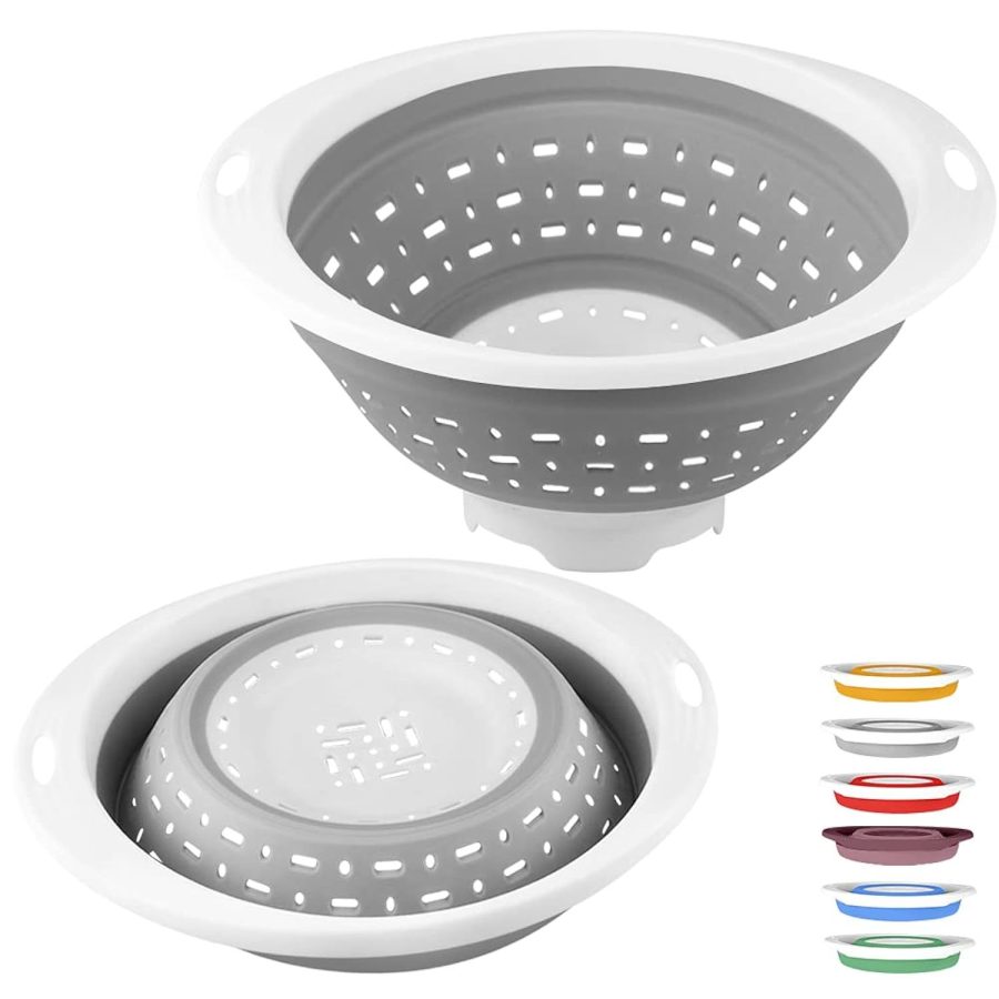 Collapsible Colander And Strainer, 5 Quart(1.25 Gal), Heavey Duty Kitchen Draine