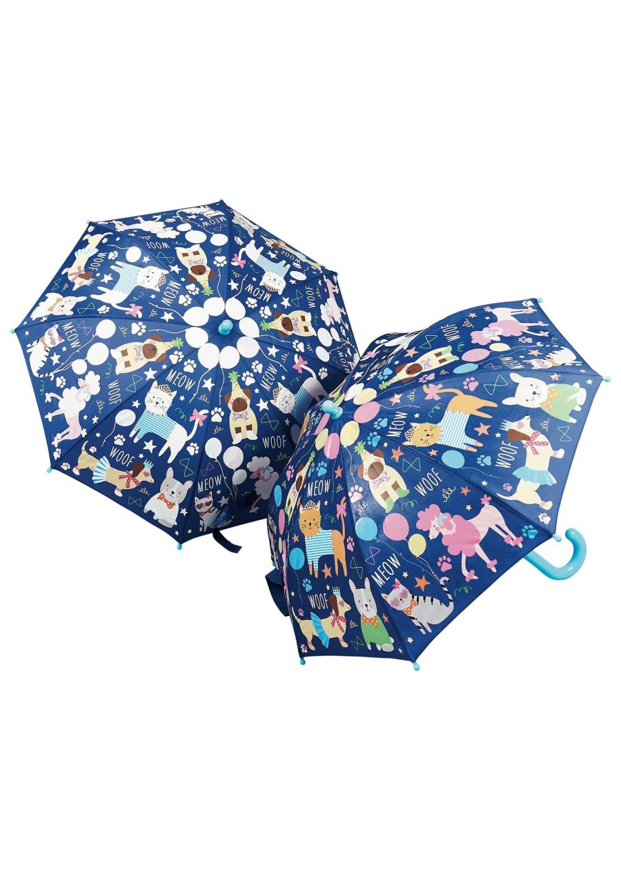 Color Changing Dogs and Cats Print Umbrella