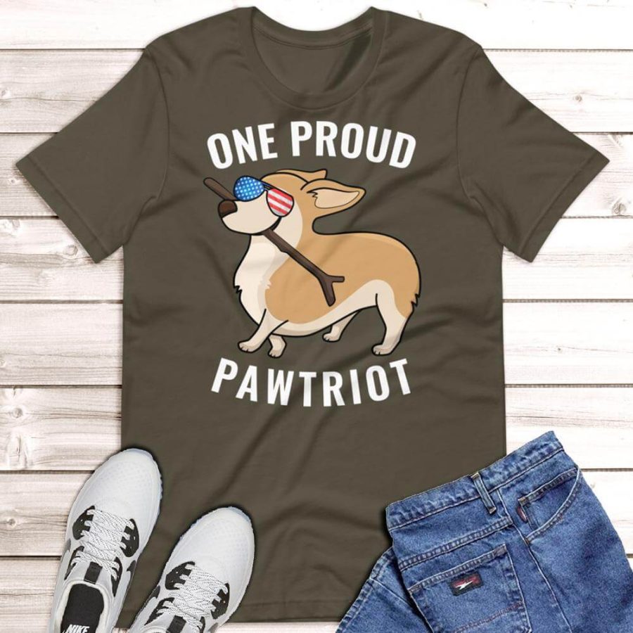 Corgi "One Proud Pawtriot" T-Shirt