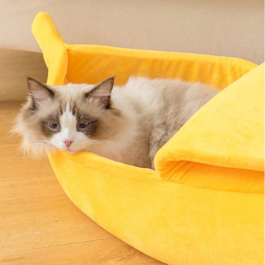 Cotton Banana Cat Bed