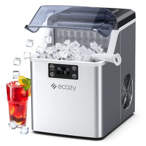 Countertop Ice Makers, 45Lbs Per Day, 24 Cubes Ready In 13 Mins, Stainless Steel