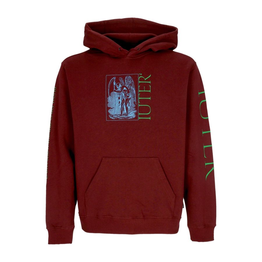 Cruel World Hoodie Men Burgundy